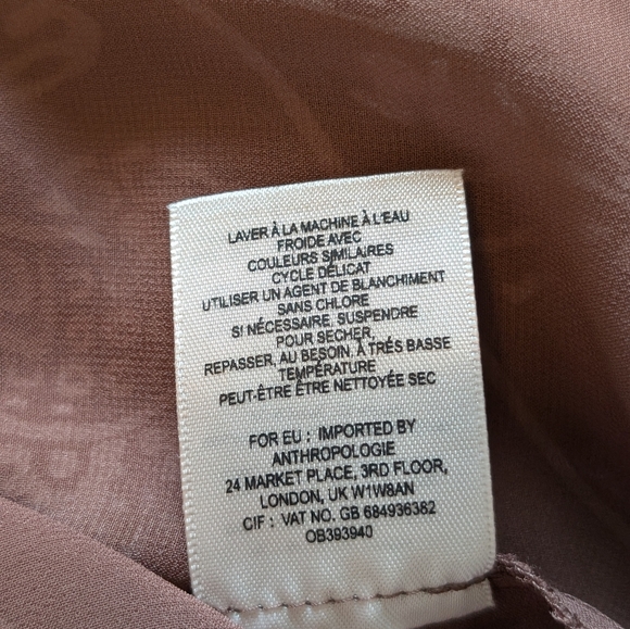 Maeve- Brown and White Patterned Shift Dress With Attached Slip - Picture 13 of 13